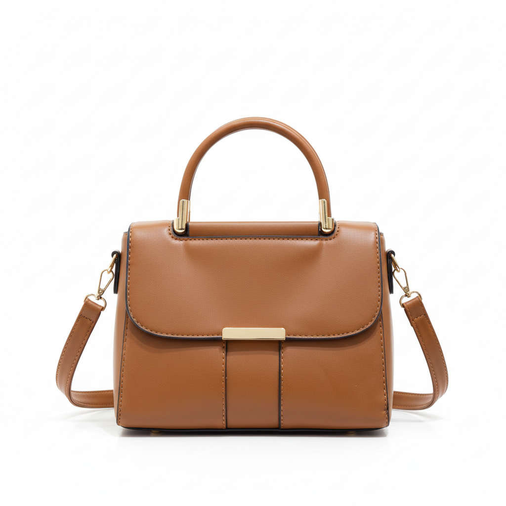 Eridot structured Handbags with Metallic Handle