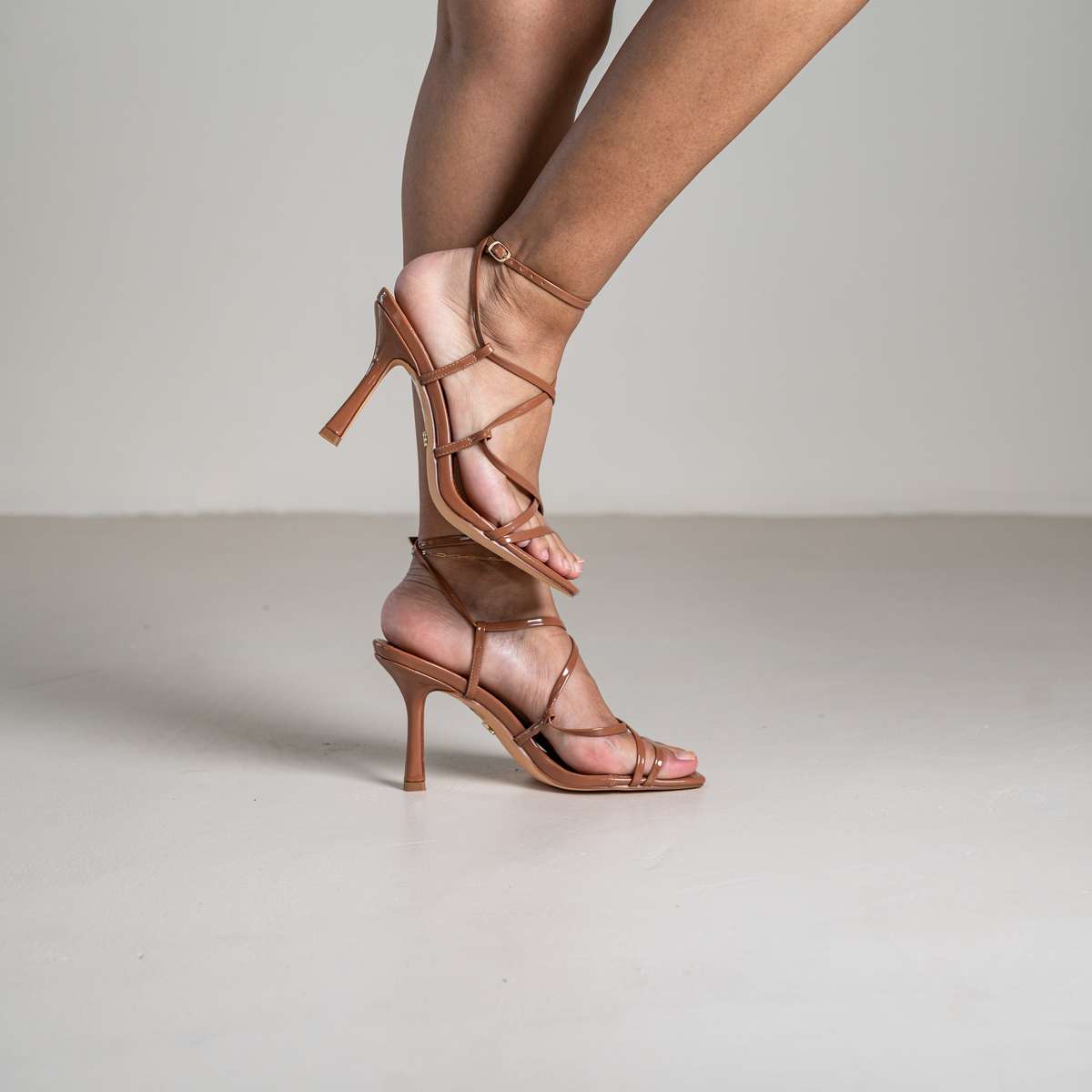 Asiana strappy gladiator sandal with block 8cm high heel