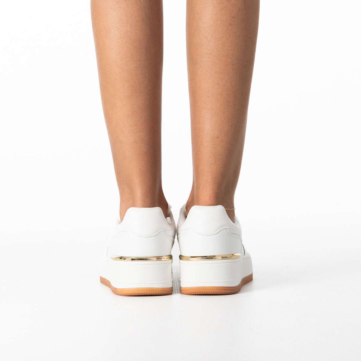 Margot women's sleek sneaker with gold accent detail
