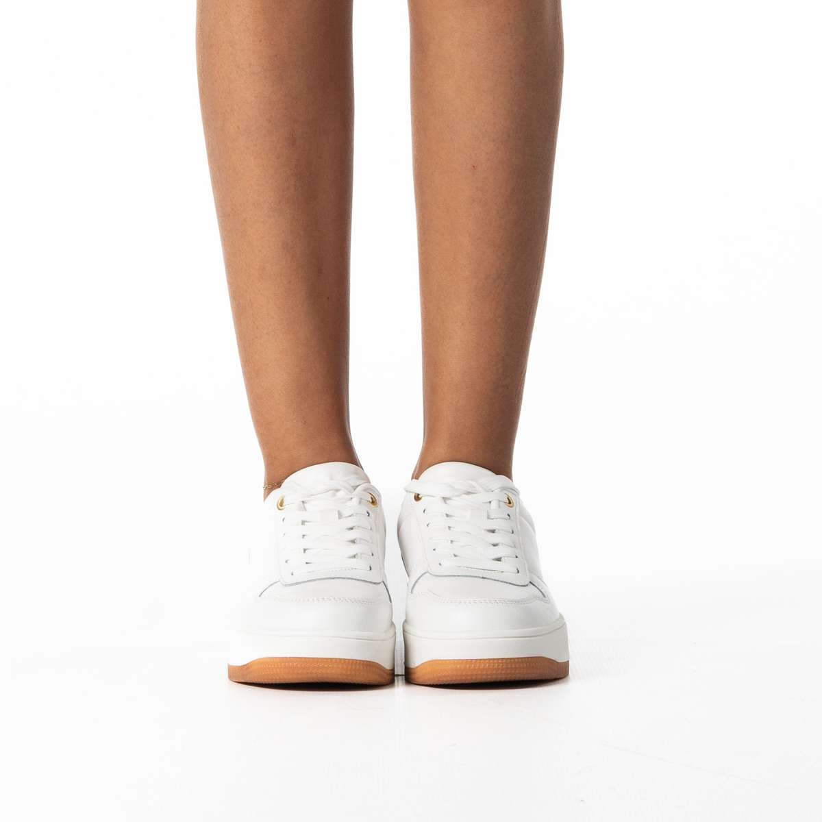 Margot women's sleek sneaker with gold accent detail