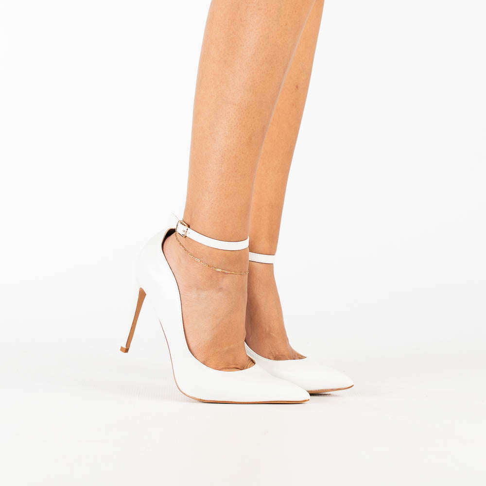 Komi women's elegant pointed ankle-strap stiletto heels
