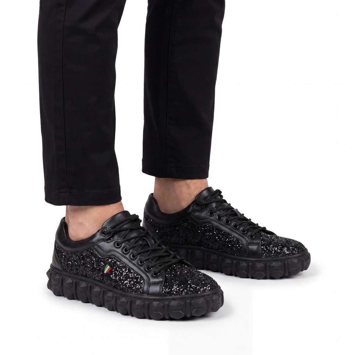 Mazerata Pigale10 rhinestone mens sneakers