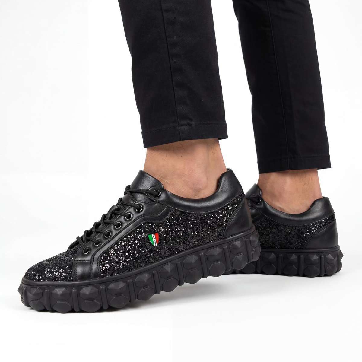 Mazerata Pigale10 rhinestone mens sneakers