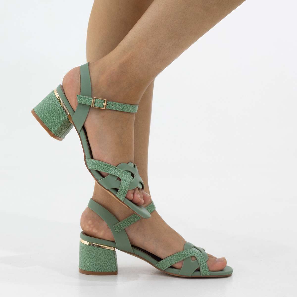 Denize one band ankle strap on 5cm heel sandal