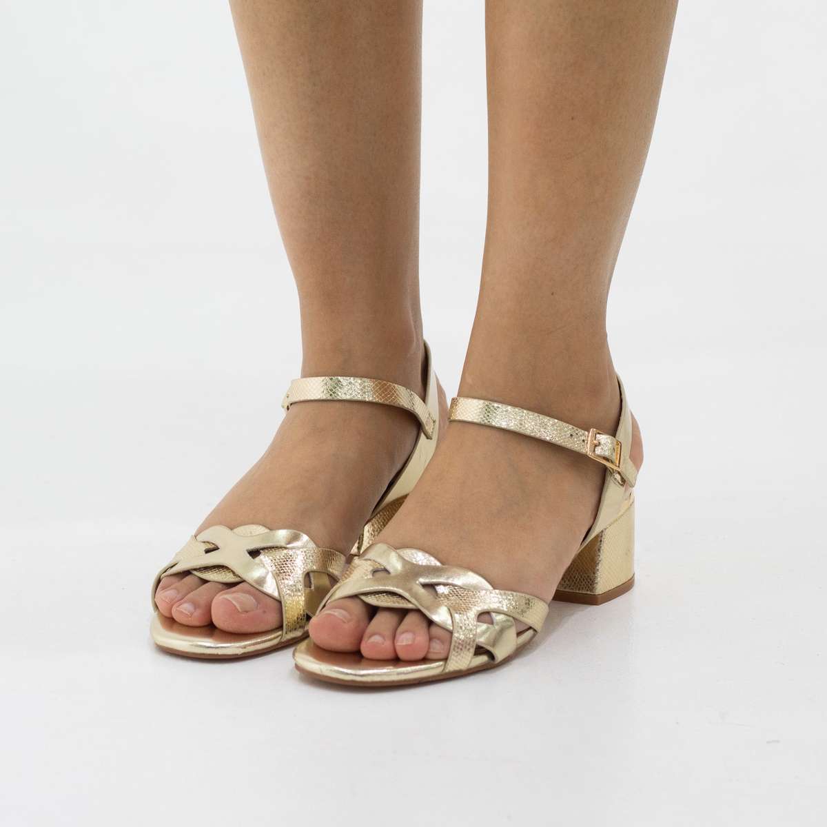 Denize one band ankle strap on 5cm heel sandal