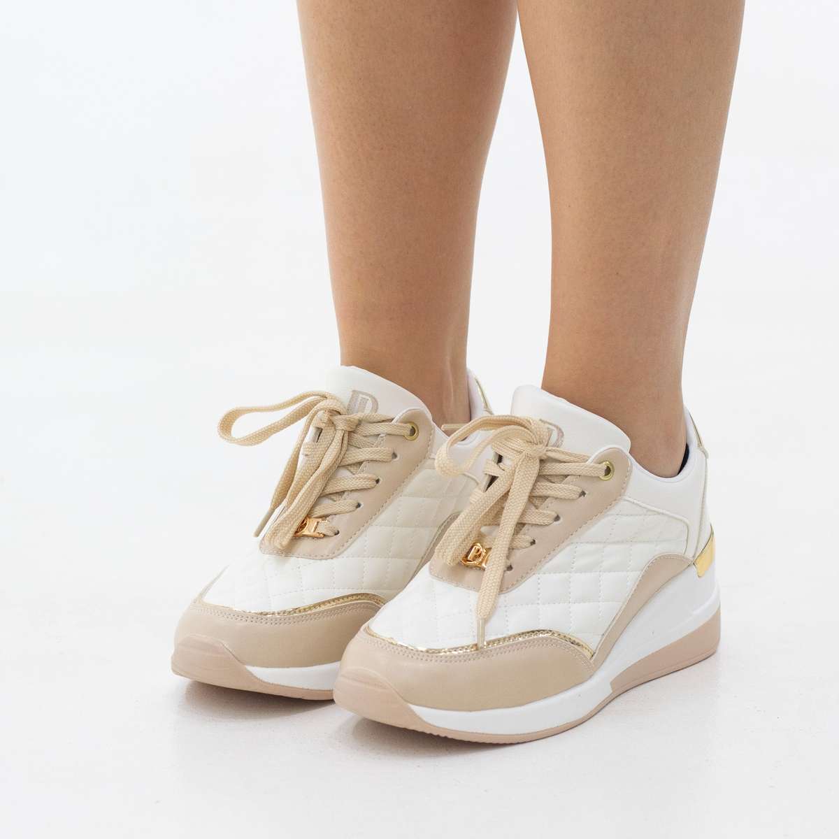 Agueda weaved embroidered lace-up sneaker