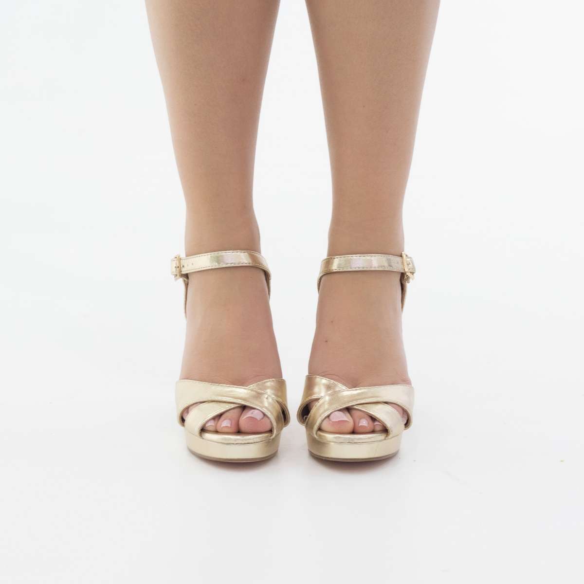 Gomez one band sandal on platform 9.5 cm heel gold