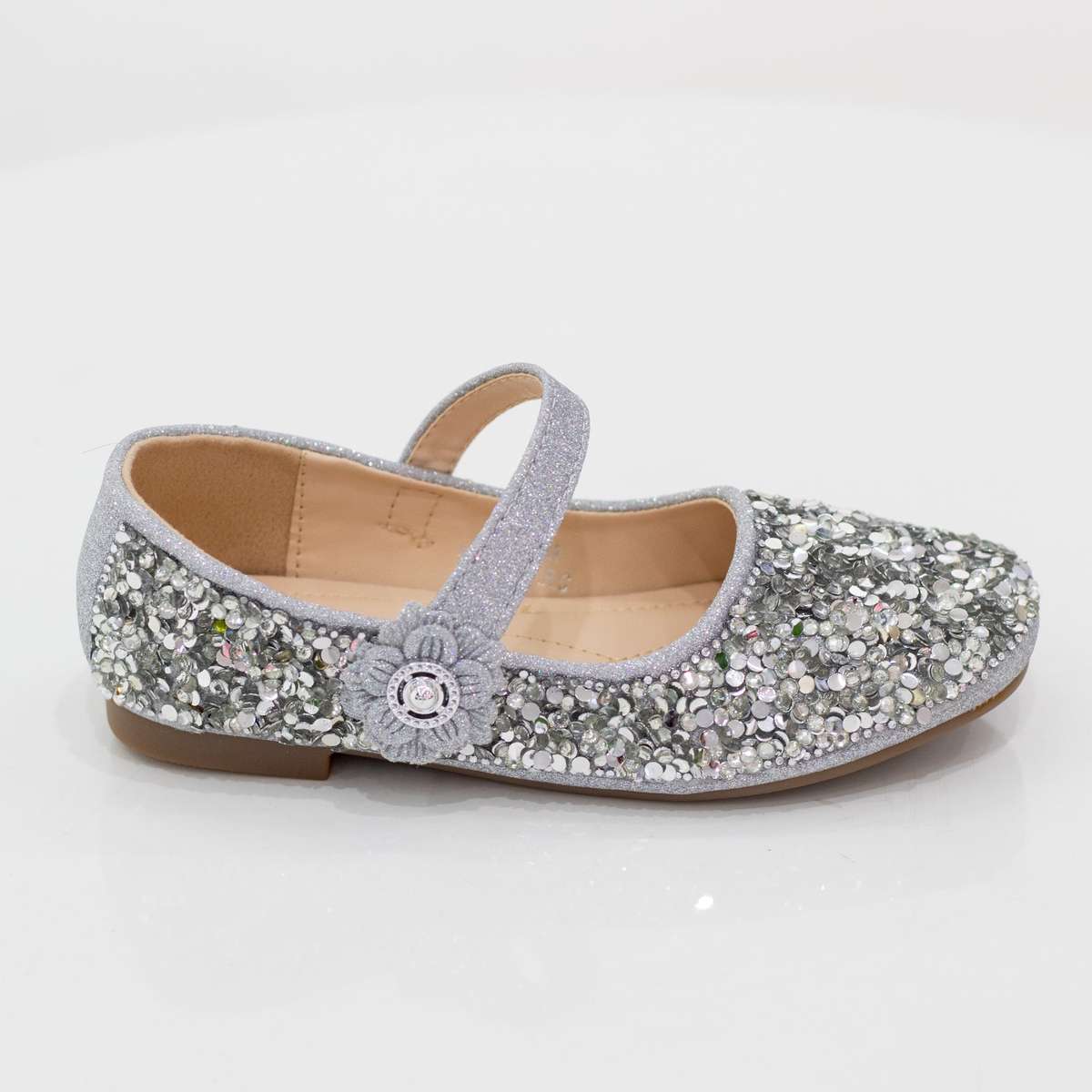 Kadena glitter girls dress pump silver