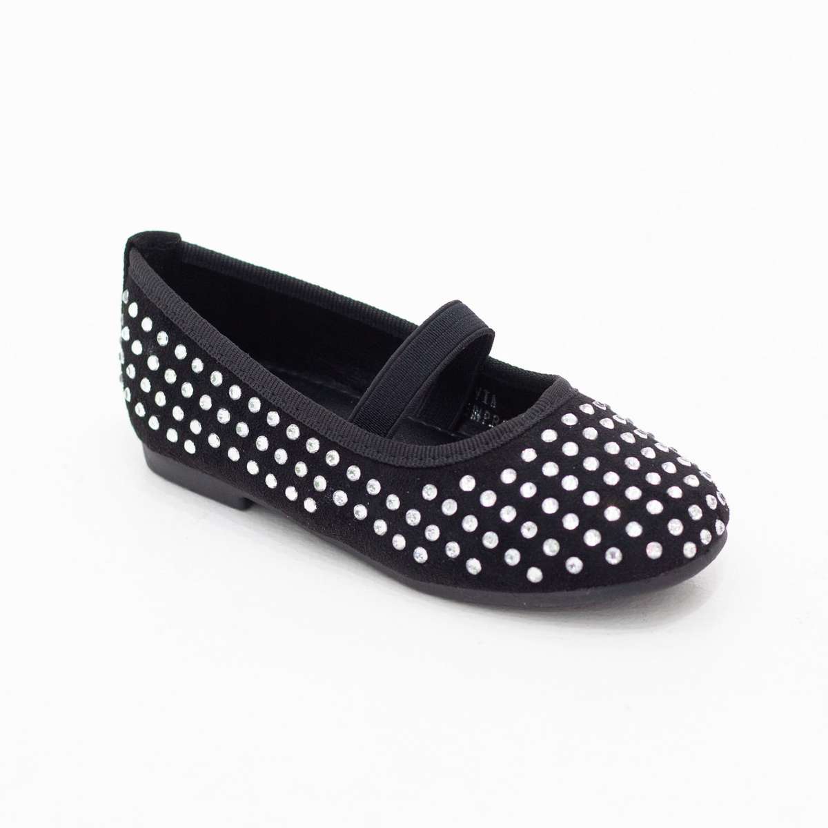 Savia infant girls crystal decor pump  with a knot tie bow