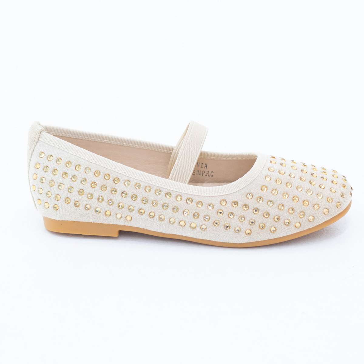Savia girls crystal decor pump  with a knot tie bow
