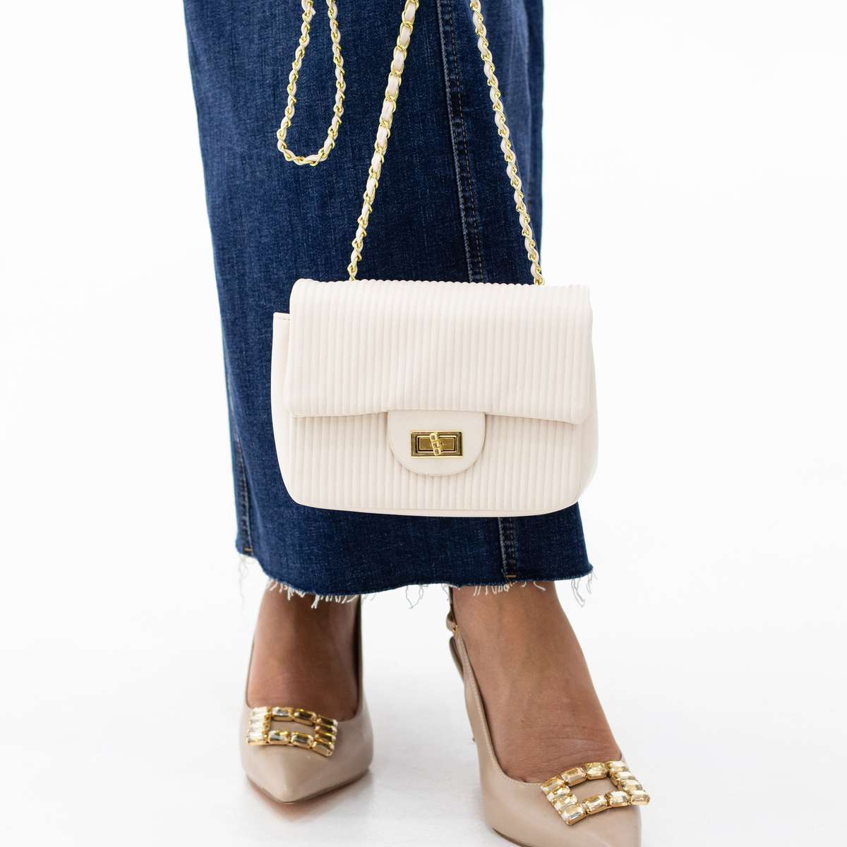 Nuna pleated mini cross-body bag