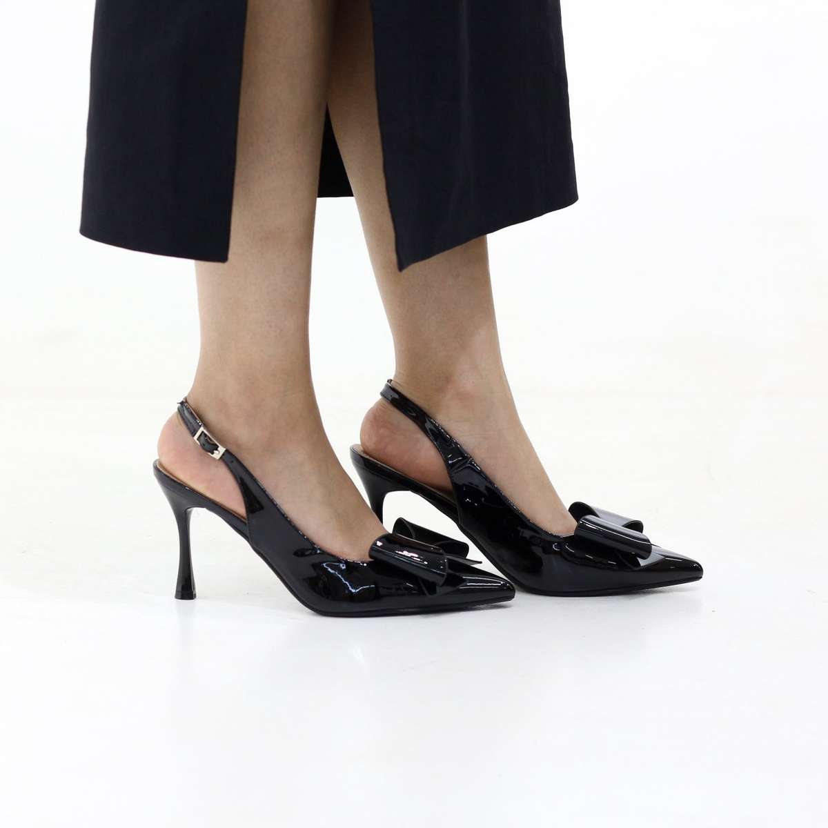 Flynn patent slingback stiletto 8.5cm heel