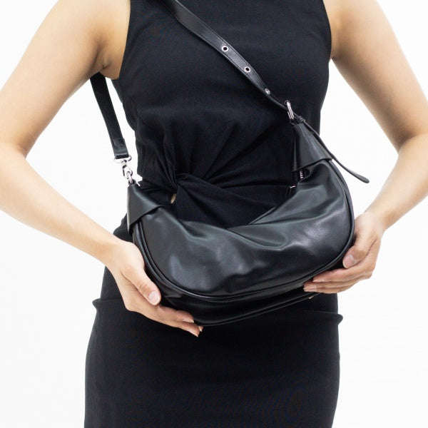 Premia crescent shoulder bag with strap