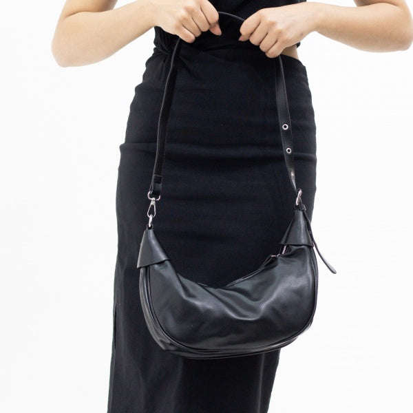 Premia crescent shoulder bag with strap