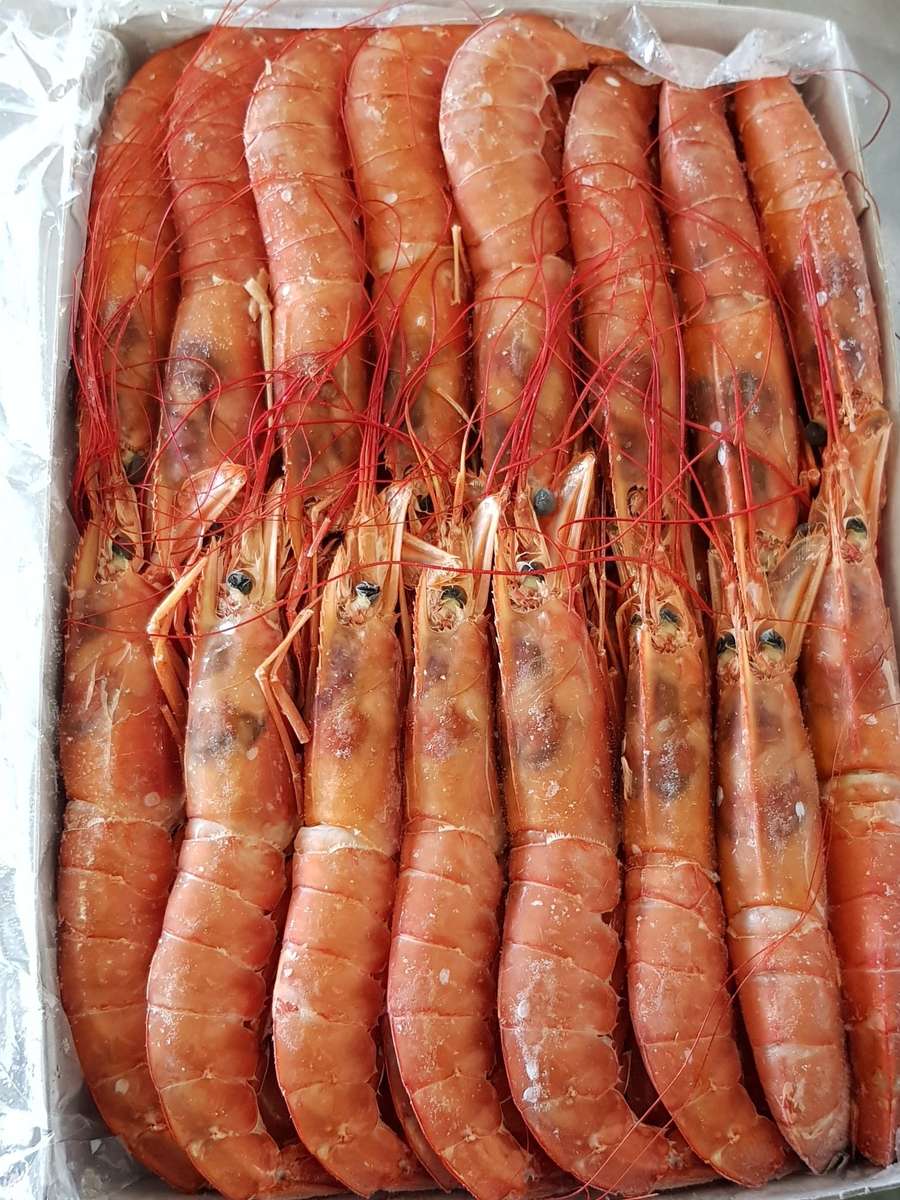Argentinian Head On Prawns L1 (Large) - 10/20 prawn p/kg - R225.00 p.kg- packed 2kg