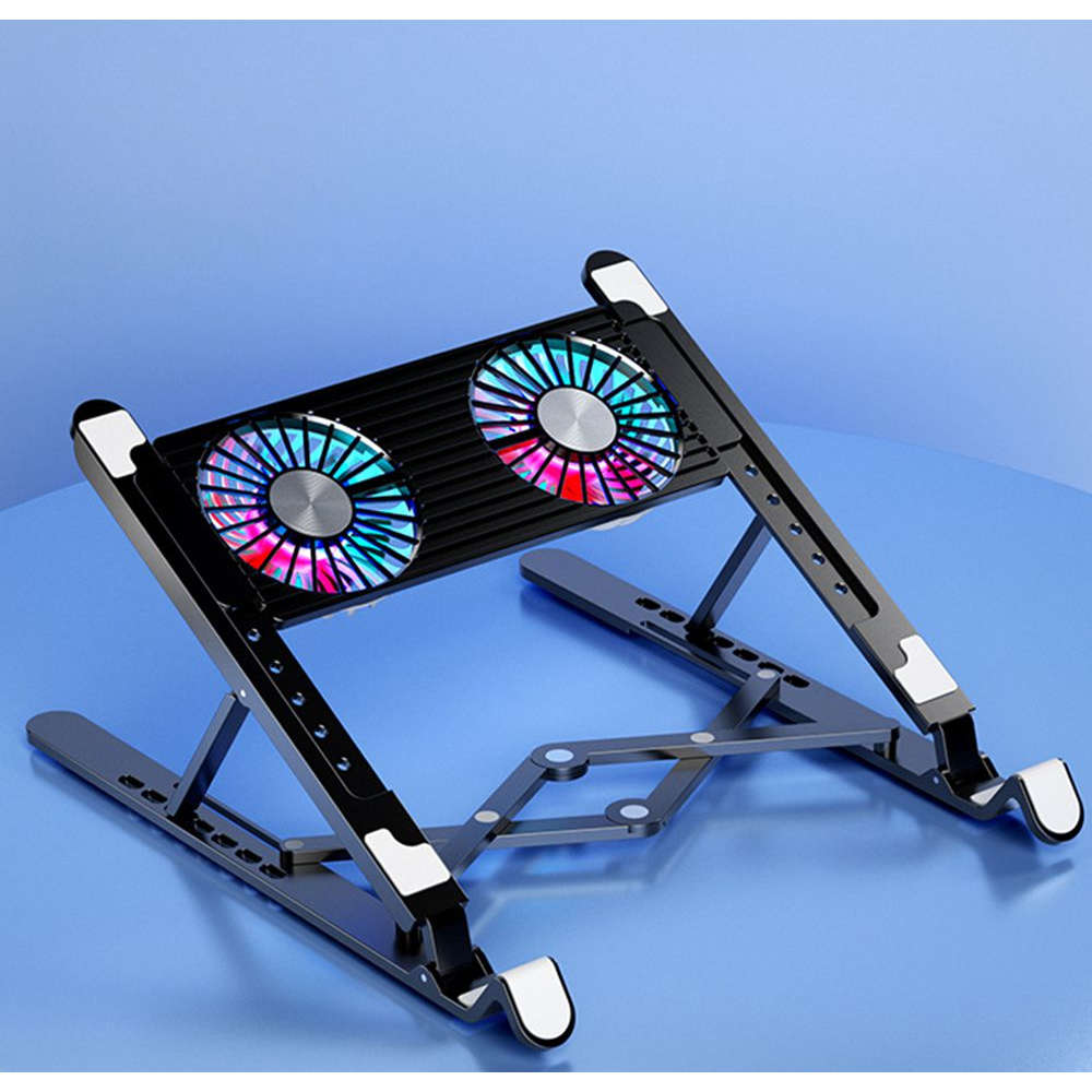 Gaming Cooler Laptop Stand Foldable Laptop Cooling Pad with Cooling Fans