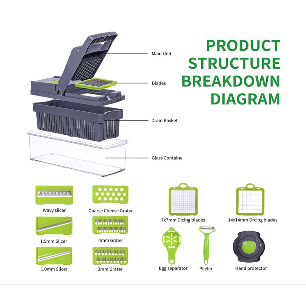 14 Piece Vegetable Slicer