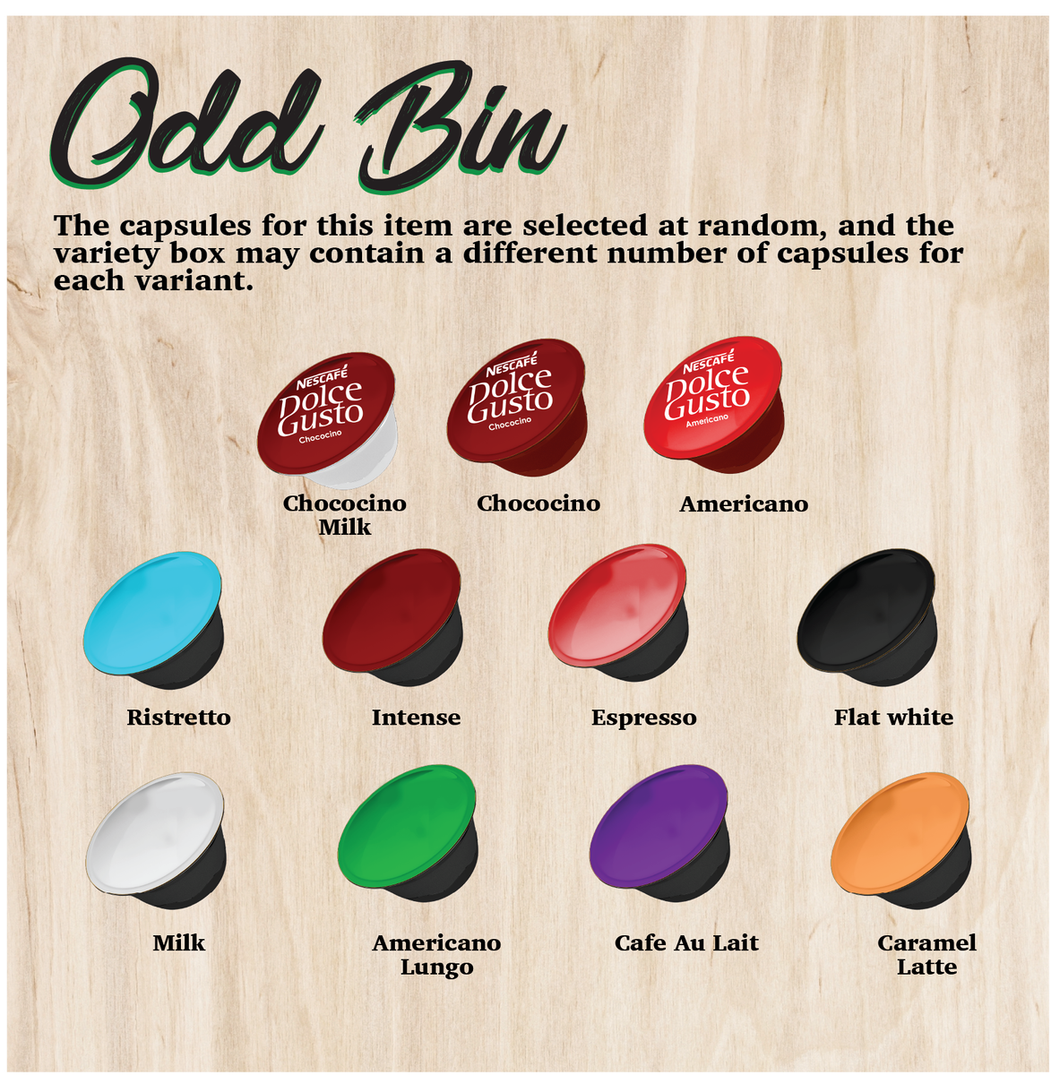 Dolce Gusto Nescafe Mixed Variety l 100 Pods l Dolce Gusto Compatible