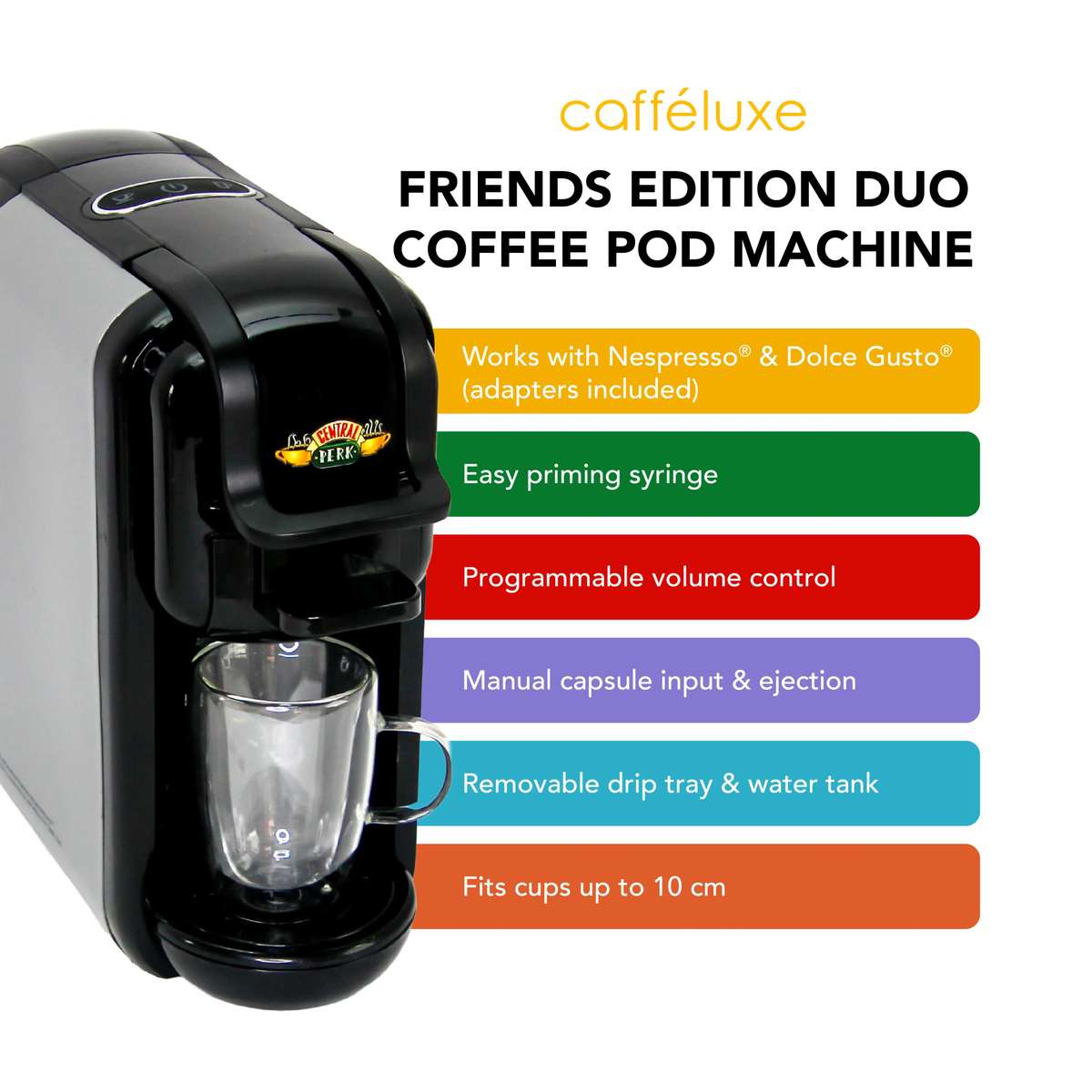 Caffeluxe F.R.I.E.N.D.S DUO Machine | Bulk Bundle