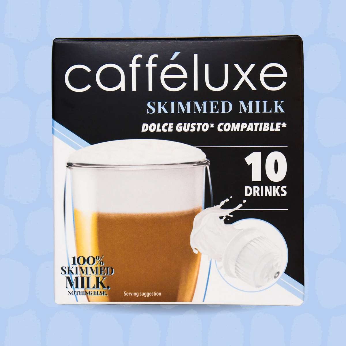 Cafféluxe Skimmed Milk | 10 Capsules | Single Serve | Dolce Gusto® Compatible