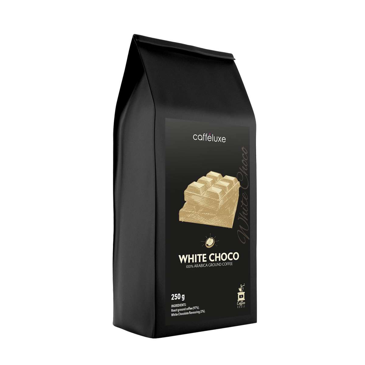 Caffeluxe White Chocolate Flavoured Ground Coffee l 250g l 100% Arabica