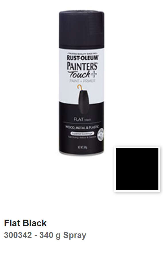 Rust-Oleum Painters Touch Plus Flat Spray - Flat black