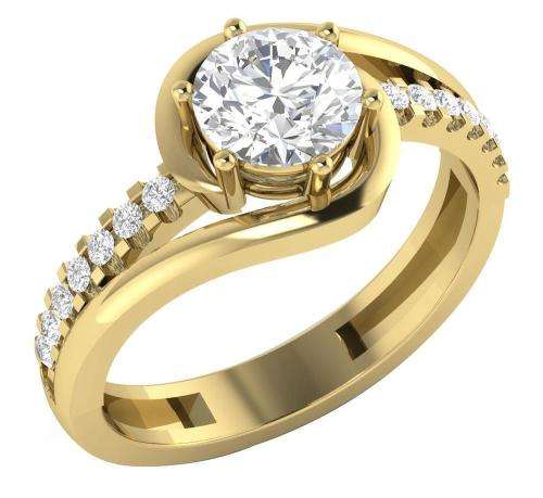 Certified I1 G 1.25 Ct Natural Diamond Solitaire Engagement Ring 14K Solid Gold 9.85 MM