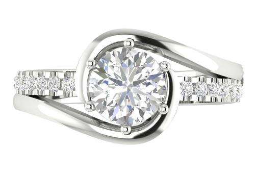 Certified I1 G 1.25 Ct Natural Diamond Solitaire Engagement Ring 14K Solid Gold 9.85 MM