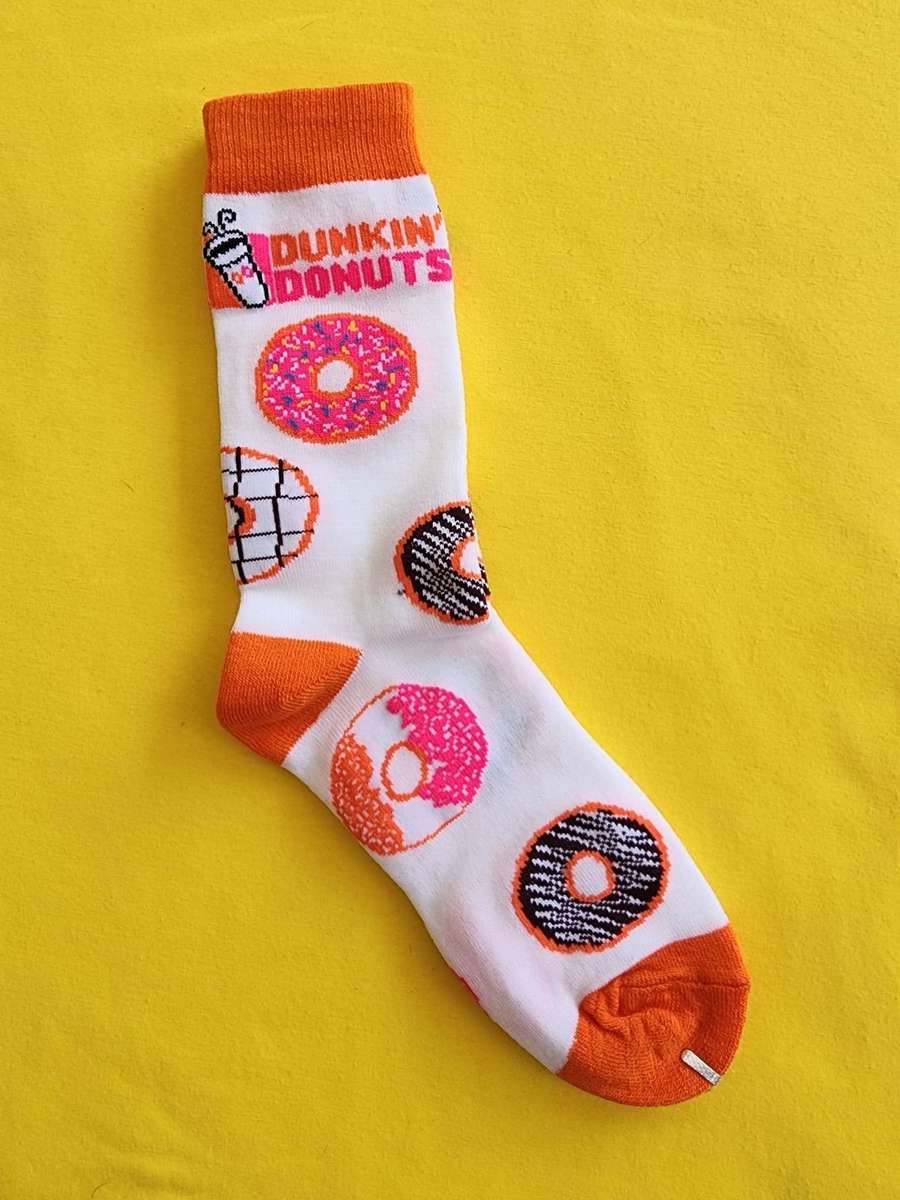 Dunkin Donuts white Socks
