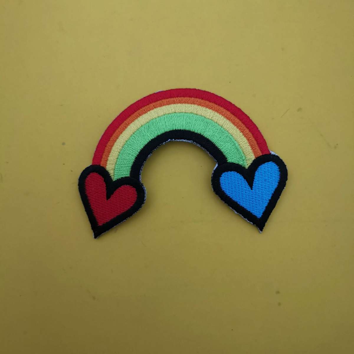 Rainbow Heart Iron on Patch