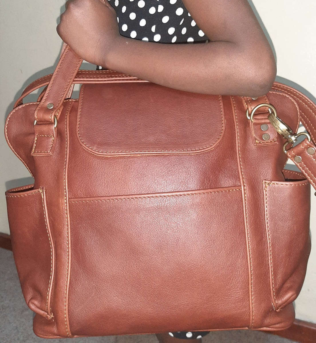 Taryn Tote leather bags - Oxblood kudu leather