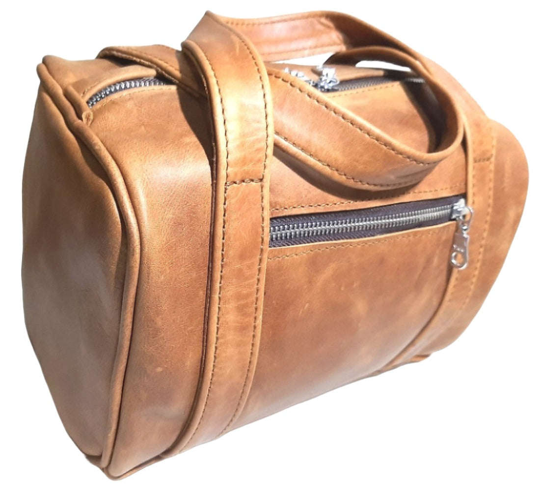 Alex Bathroom bag - Toffee Tan
