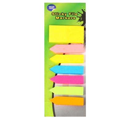 Self Stick File Markers Note Pad, Multi Colour Set