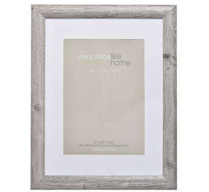 Light Grey A3 Woodgrain Certificate Picture Frame for A4 Picture with Mat