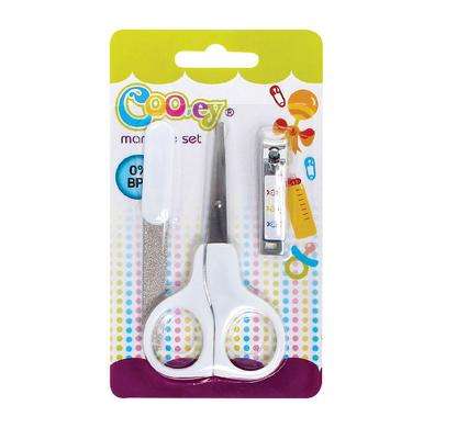 Baby Manicure-Set 3pc Nail File, Nail Cliper, Scissor