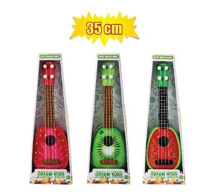 Cute Toy Fruit Design Ukulele Guitar for Young Kids - 35cm - Strawberry