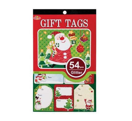 Christmas Stationery Gift Tag, Peel'n Stick - 54pc Pack