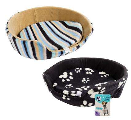 Pet Bed Fleece With Sides 50X50X17.5Cm - Paws