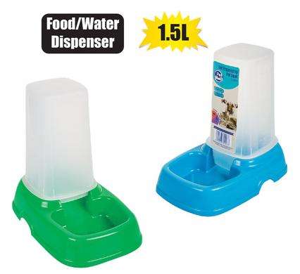 Pet Dog Or Cat Bowl Self-Feeder 1.5L Volume (Water Or Food) - Blue