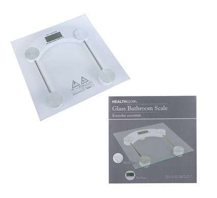 Products Bathroom Scale Square LCD Glass Platform 30x30cm Digital Body Weight Scale - High Precis...