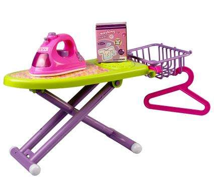 Girls Home Pretend Play Set Ironing Board And Accessories