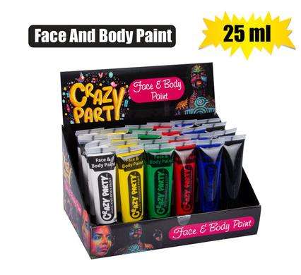 Regular Water Based Body and Face Paint Tubes Easy to Use Non-Toxic 25ml