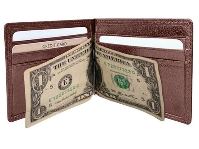 Adpel Italian Leather Money Clip Holder