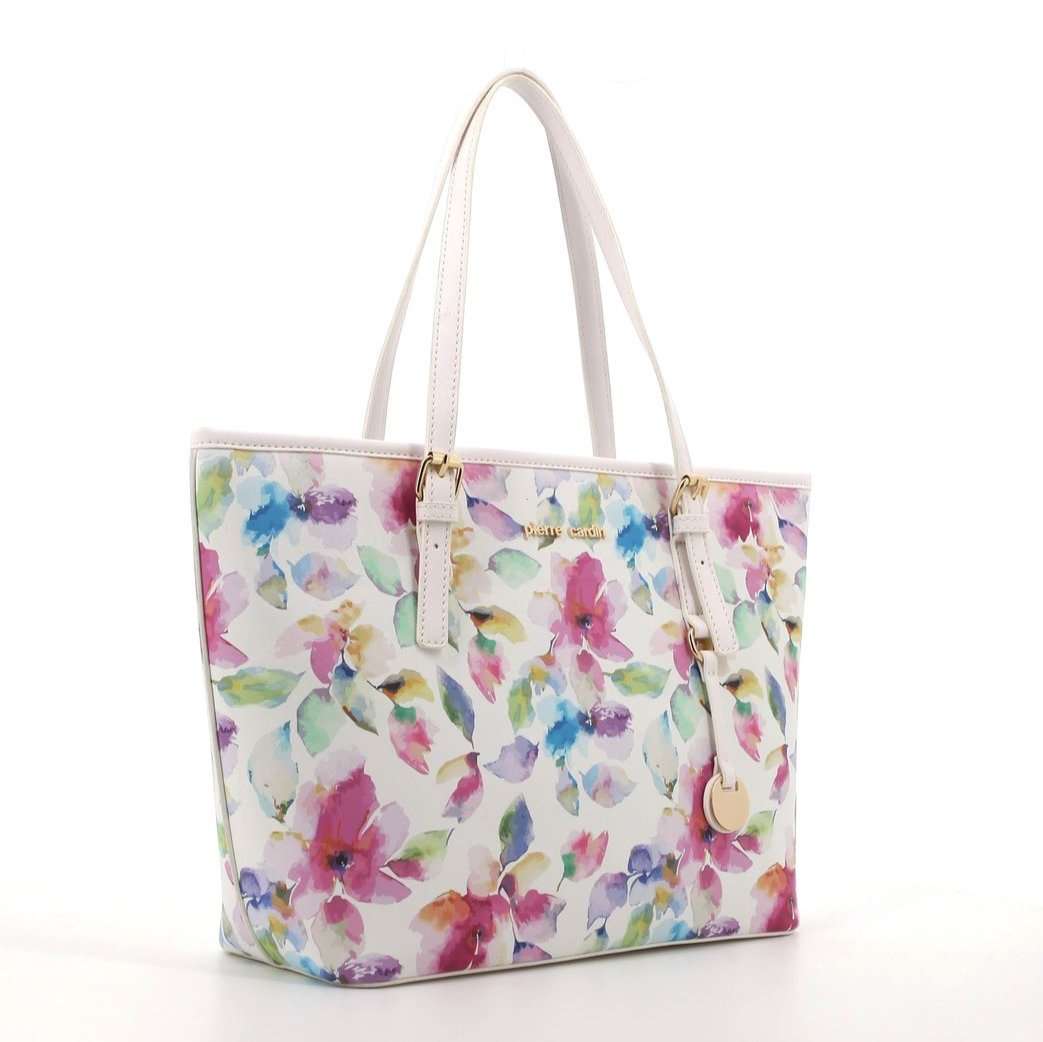 Pierre Cardin Emma Floral Tote Handbag | White Floral