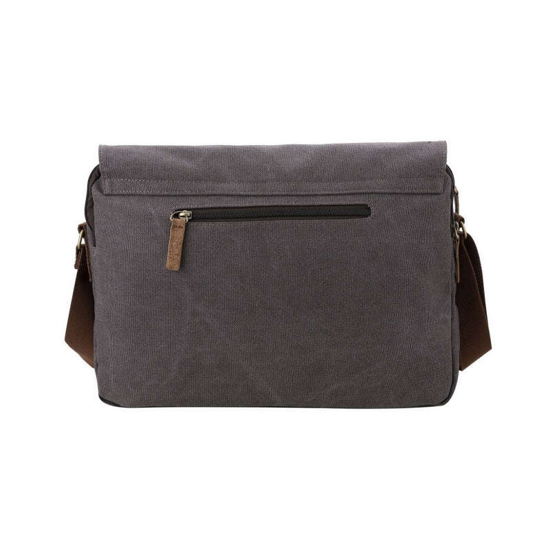 Escape Classic Canvas Messenger Bag | Dark Grey