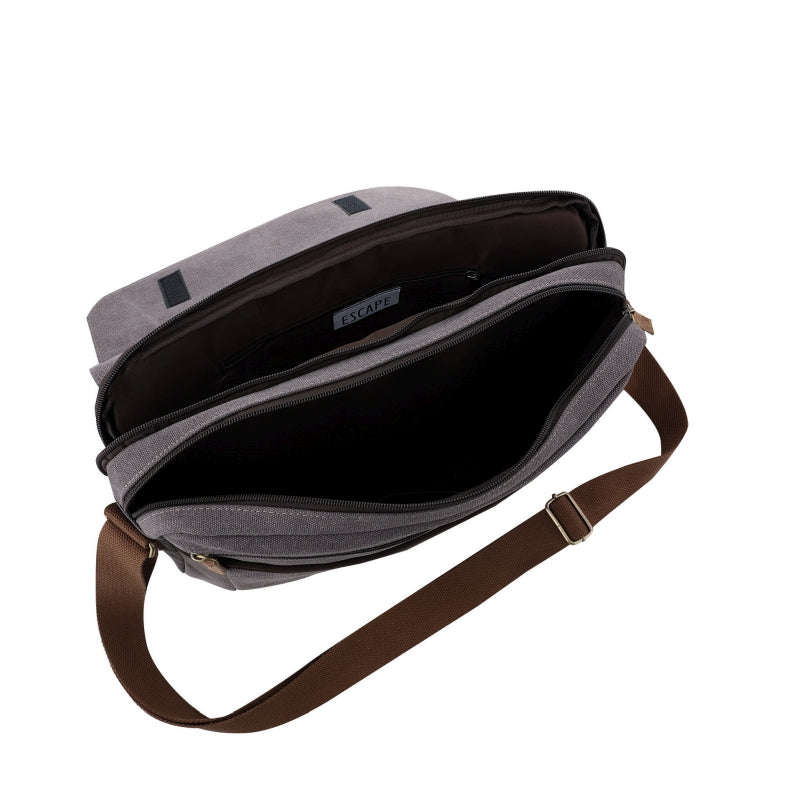 Escape Classic Canvas Messenger Bag | Dark Grey