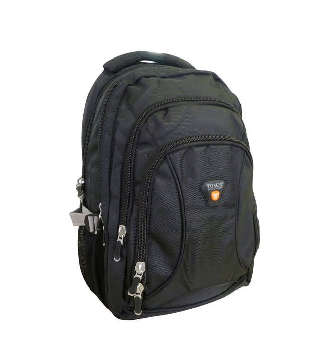 Tosca Concepts 3 Zip 15.4" Laptop Backpack | Black