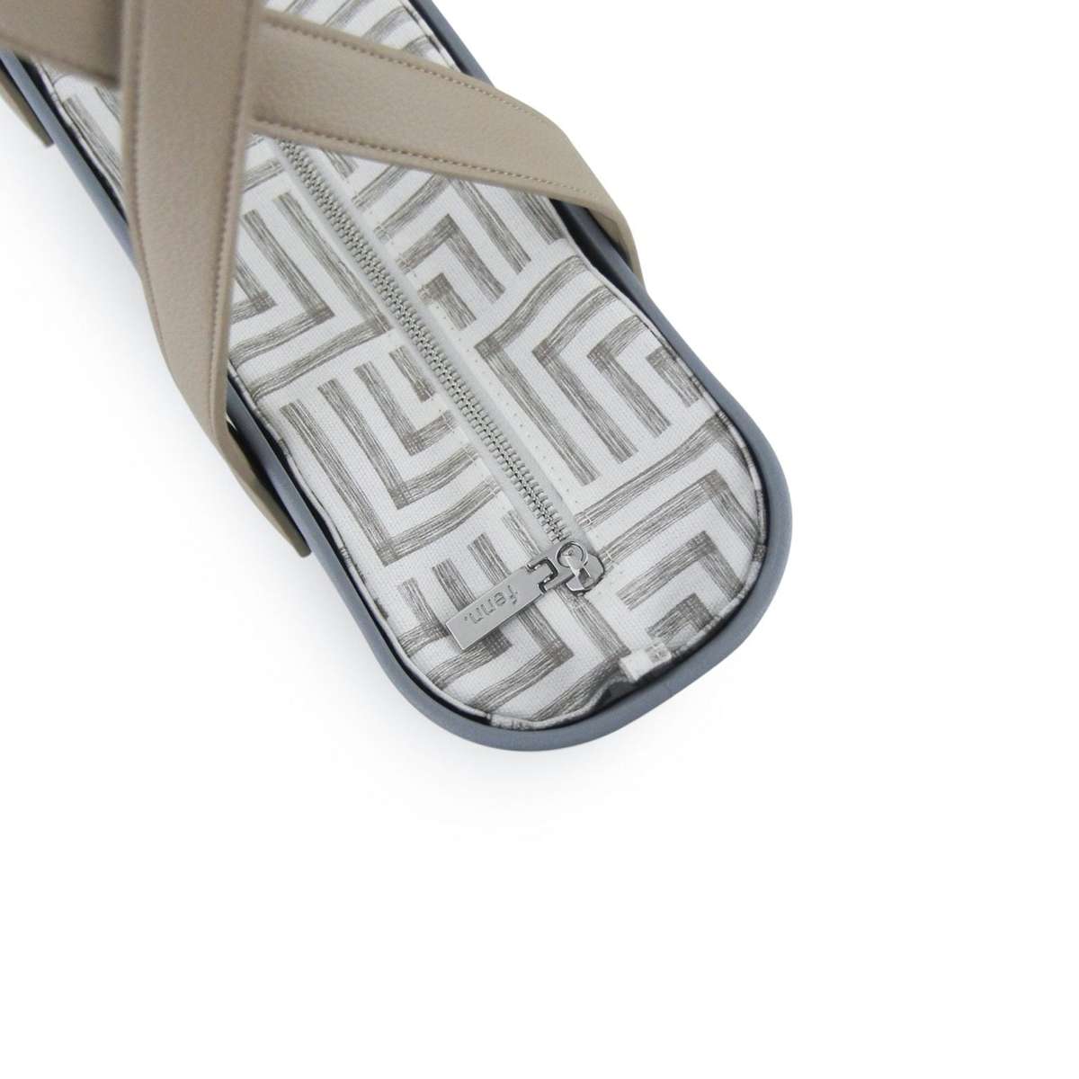 Fenn Original Collection  Blue Haze  Pattern Inner  Silver Zip  Light Stone Flat Handle