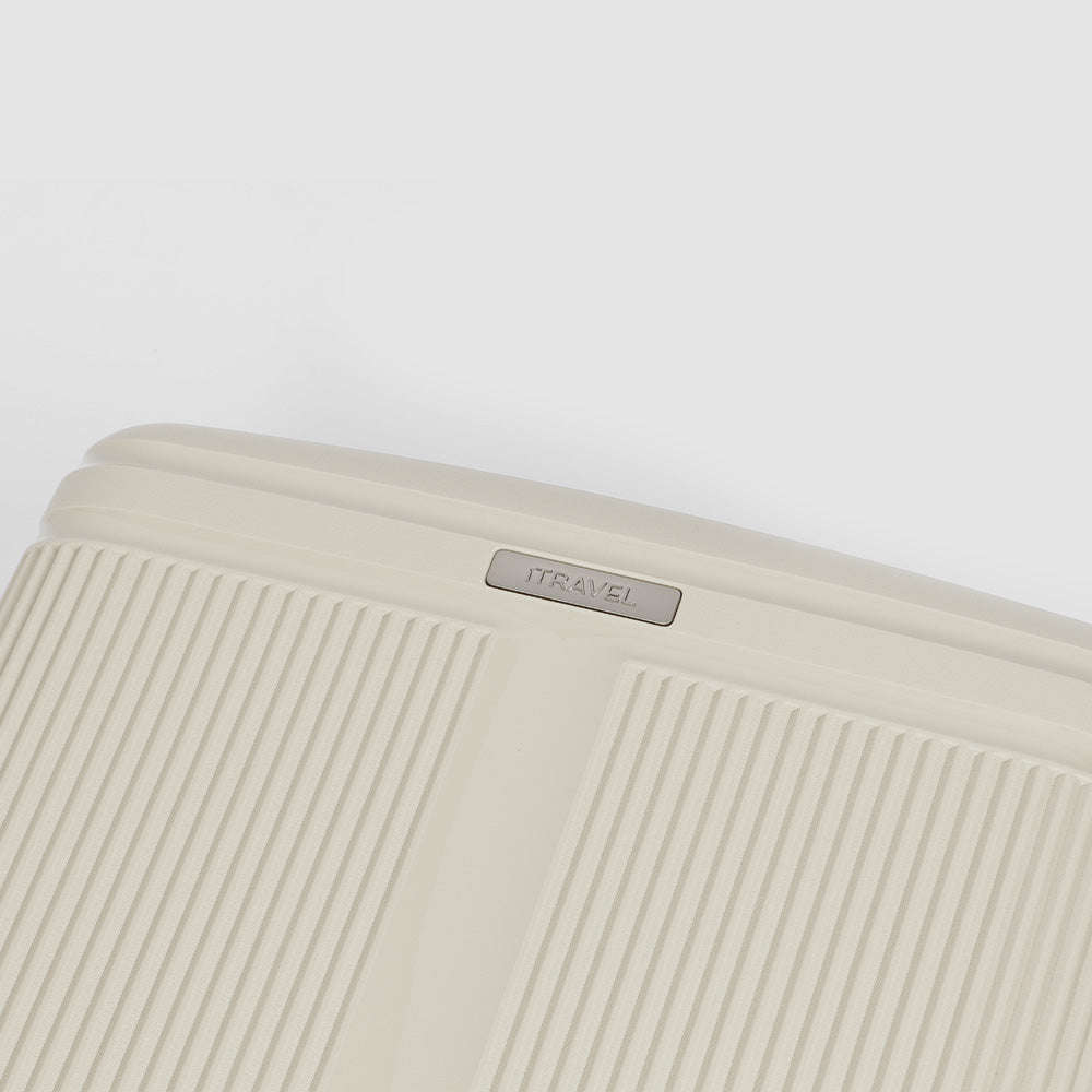 iTravel 3-Piece Malaga Trolley Luggage Set with TSA Locks Ivory