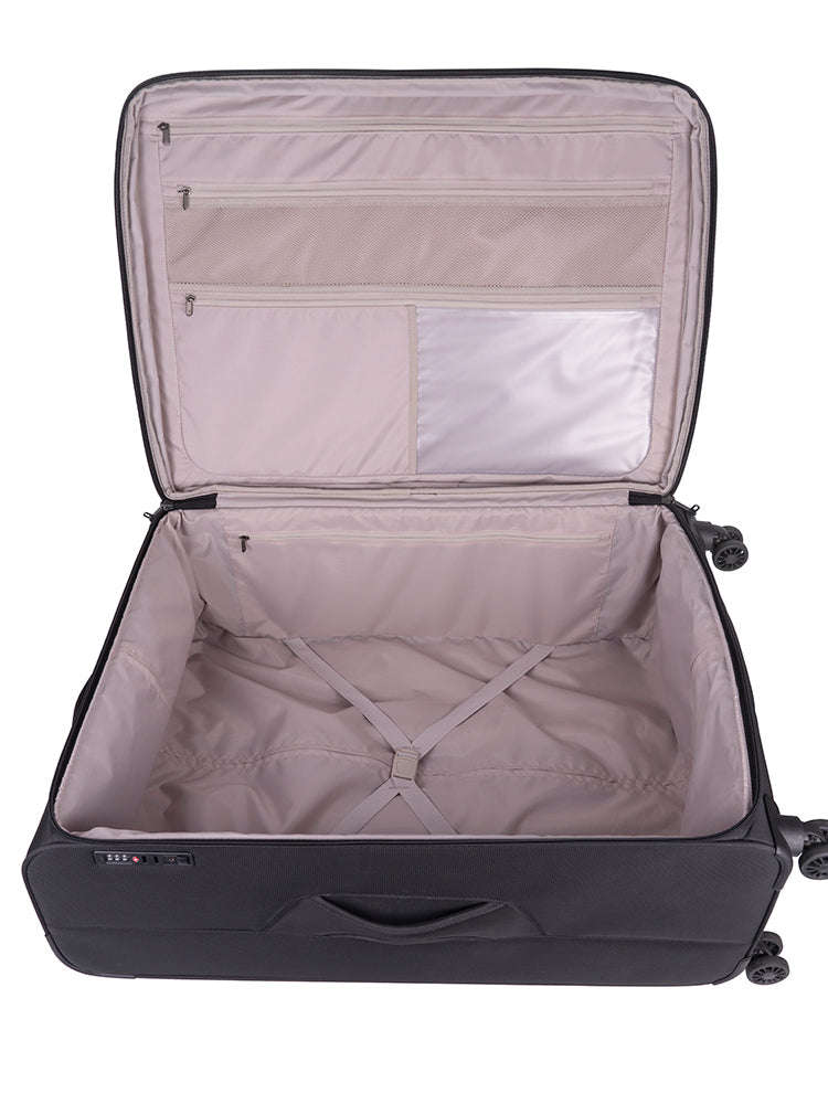Cellini Microlite S Large 4 Wheel Trolley Case Black